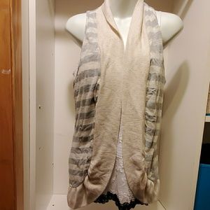 Large Vanity Sleeveless Cardigan
